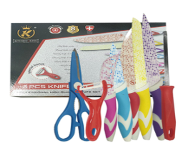 Set de Cuchillos 8 Piezas Colores