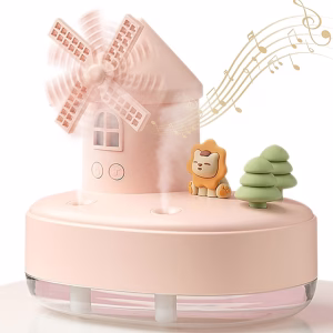Humidificador H-007 Molino de Viento con Música, Luz Nocturna 650 ml