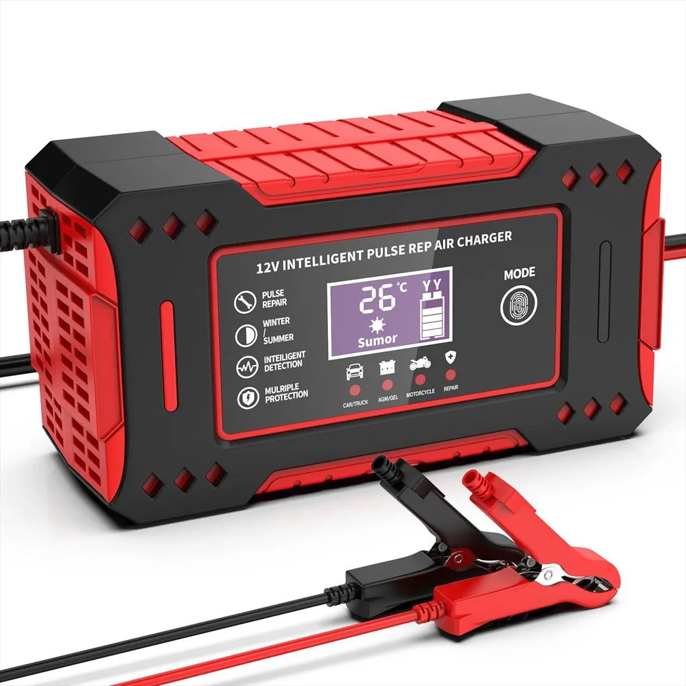Cargador de Batería para Carro y Moto 12V